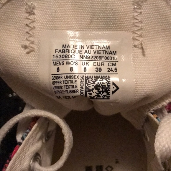 Multi color Aztec print converse all star shoes - Picture 4 of 5